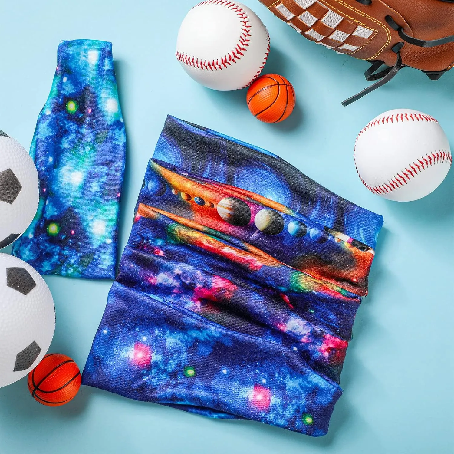 12 Pieces Athletic Headbands for Sports - 16 Inch Soft Wicking Elastic Hairbands for Kids, Toddlers, Girls and Boys