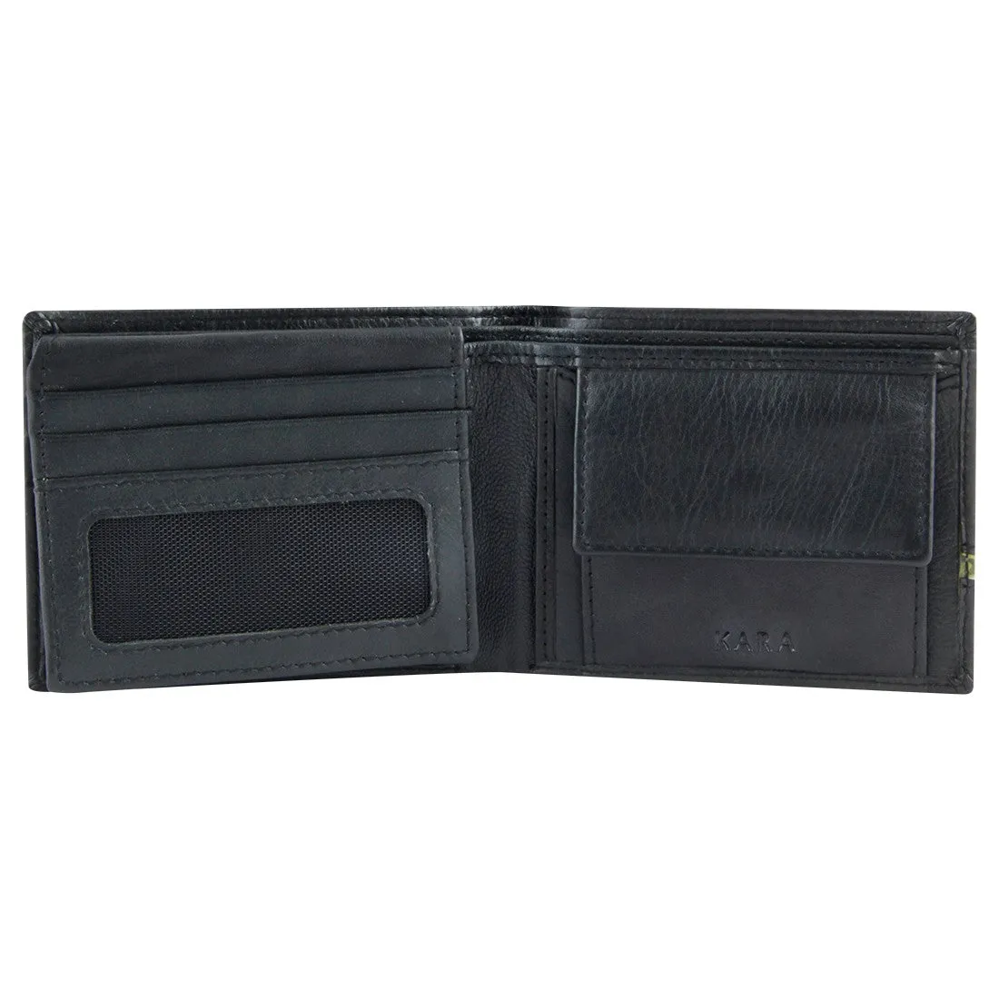 14053 Black & Green Bifold Wallet