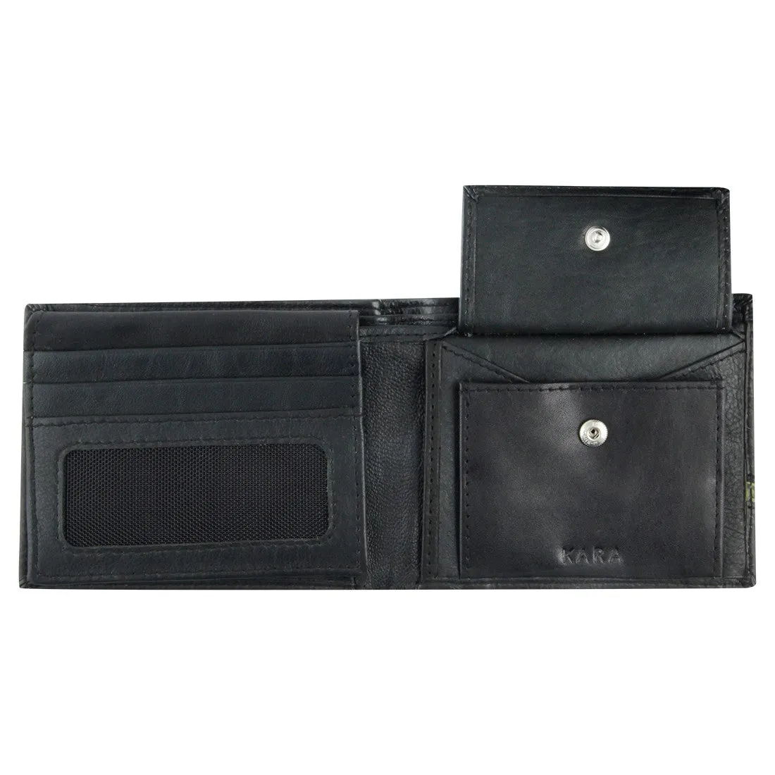 14053 Black & Green Bifold Wallet