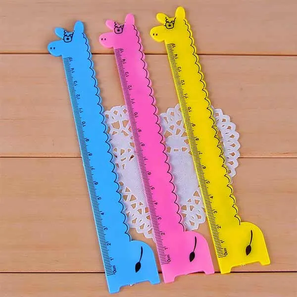 Animal Shaped Rulers, Llama, Giraffes Coloured Children Rulers