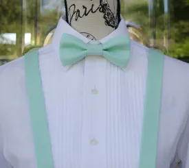 Aqua Bow Tie and/or Suspenders (34)