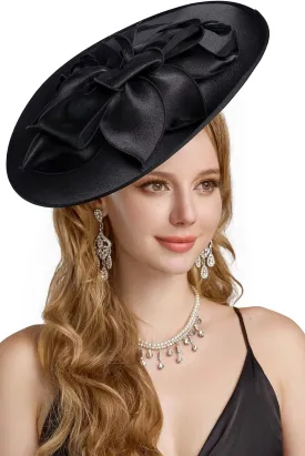 BABEYOND Derby Hats for Women - Fascinators Tea Party Hats Headband Wide Brim Fascinator Wedding Cocktail Flower Feathers