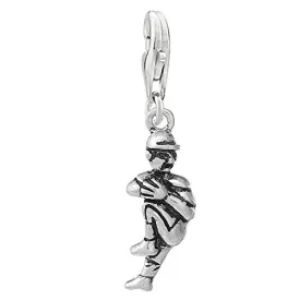 Baseball Player Athlete Sports Clip on Pendant Charm for Bracelet or Necklace