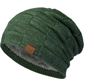 BASSDASH Winter Slouchy Beanies Thick Fleece Lined Skull Cap for Men Women Warm Knitting Hat