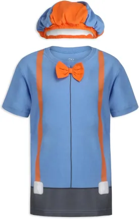 Blippi Boys Roleplay T- Shirt and Hat Set for Toddler, Little and Big Kids