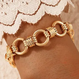 Bohemian Geometric Bracelets for Women Hollow Gold Color