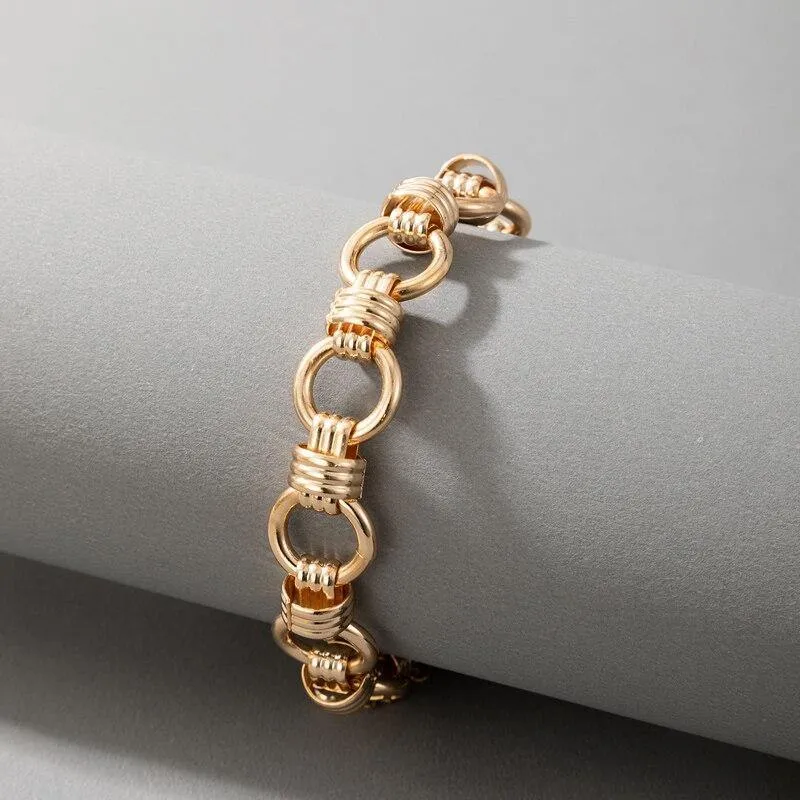 Bohemian Geometric Bracelets for Women Hollow Gold Color