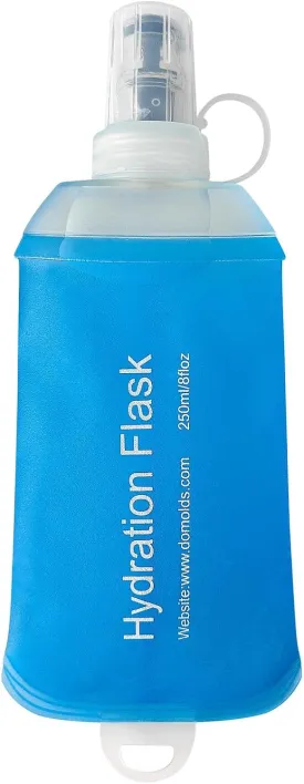 Buite 250ML Soft Flask, Portable TPU Soft Flask Running Bottles for Running Vest, Hydration Pack - Ideal for Hiking Cycling Climbing(Blue