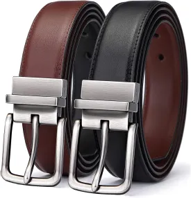 BULLIANT Men's Belt,Reversible Belt Adjustable For Gift Men 1.25??Cut For Fit-2 Sides in 1 Belt(Not 2)