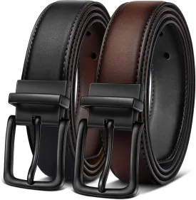 BULLIANT Men's Belt,Reversible Belt Adjustable For Gift Men 1.25??Cut For Fit-2 Sides in 1 Belt(Not 2)
