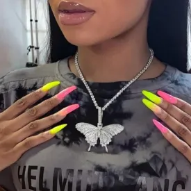 Butterfly Crystal Choker Necklace