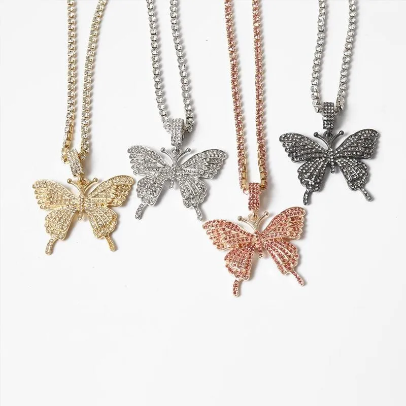 Butterfly Crystal Choker Necklace