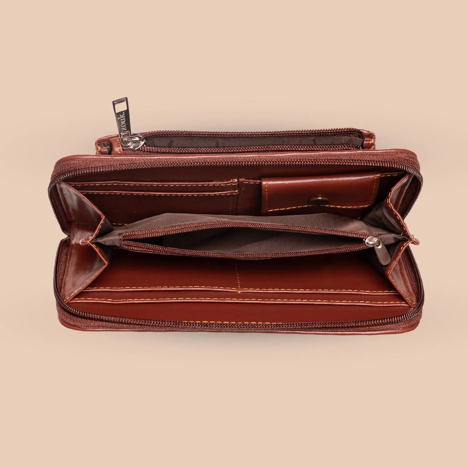 Chettinad Florals Classic Zipper Wallet
