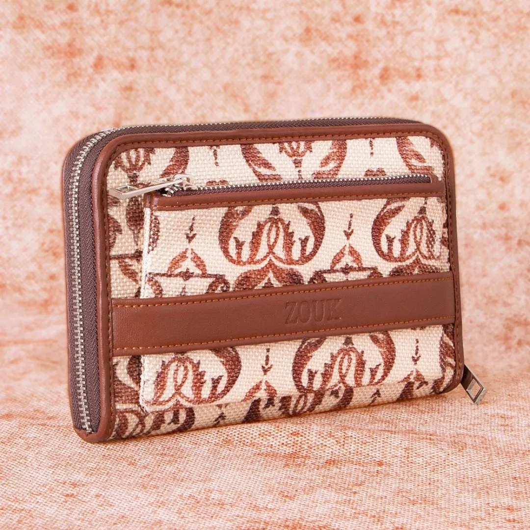 Chhavi Niwas Jhoomar Motif Classic Zipper Metal Wallet
