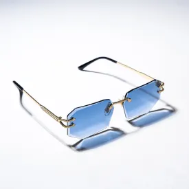 Chokore UV Edge Pro Rimless Sunglasses (Blue)