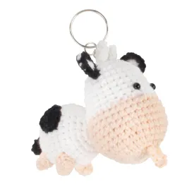 Cow Crochet Keychain