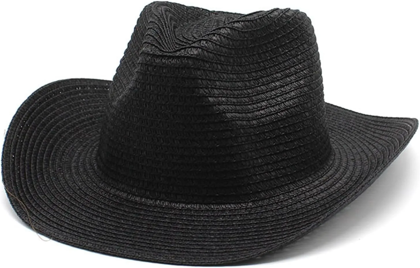 Cowboy Straw Hat for Women and Men Wide Brim Western Beach Panama Sun Hat Shapeable Trendy Fedora Cowgirl Hats