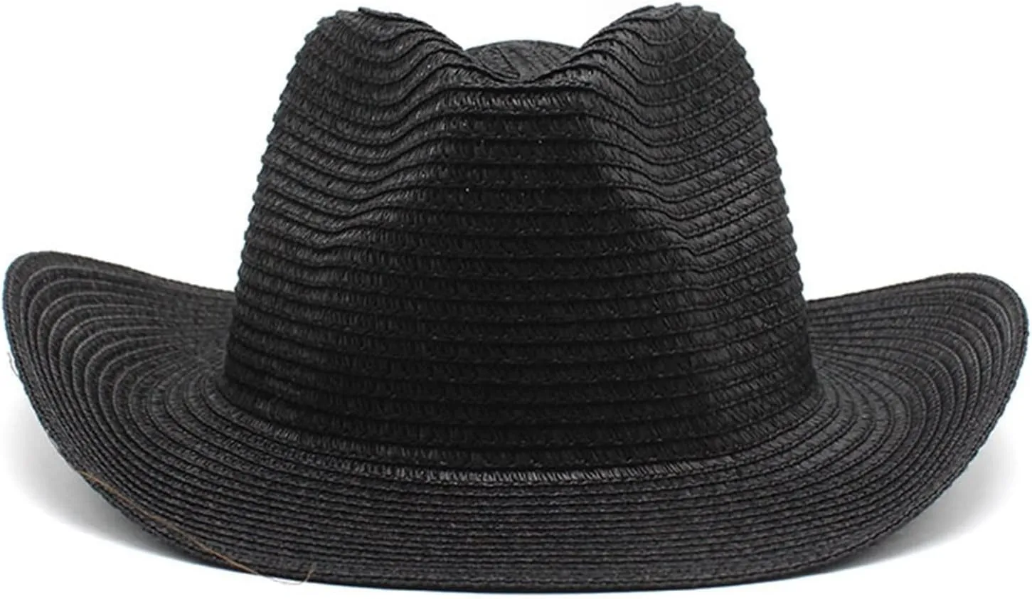 Cowboy Straw Hat for Women and Men Wide Brim Western Beach Panama Sun Hat Shapeable Trendy Fedora Cowgirl Hats