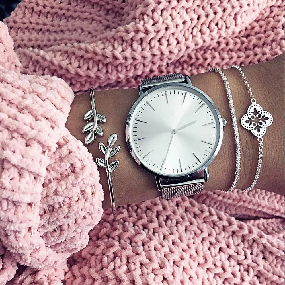 Crystal Infinity Shell Multi layer Chain Bracelet Women 3 Pcs Women