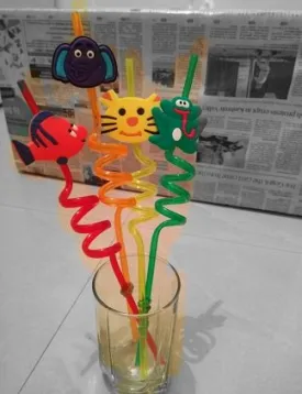 Cute Spiral Drinking Straw - Pack Of 4
