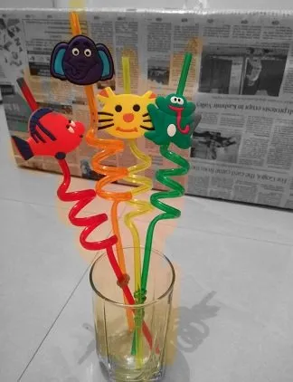 Cute Spiral Drinking Straw - Pack Of 4