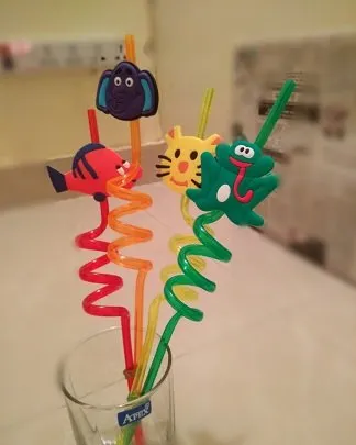 Cute Spiral Drinking Straw - Pack Of 4
