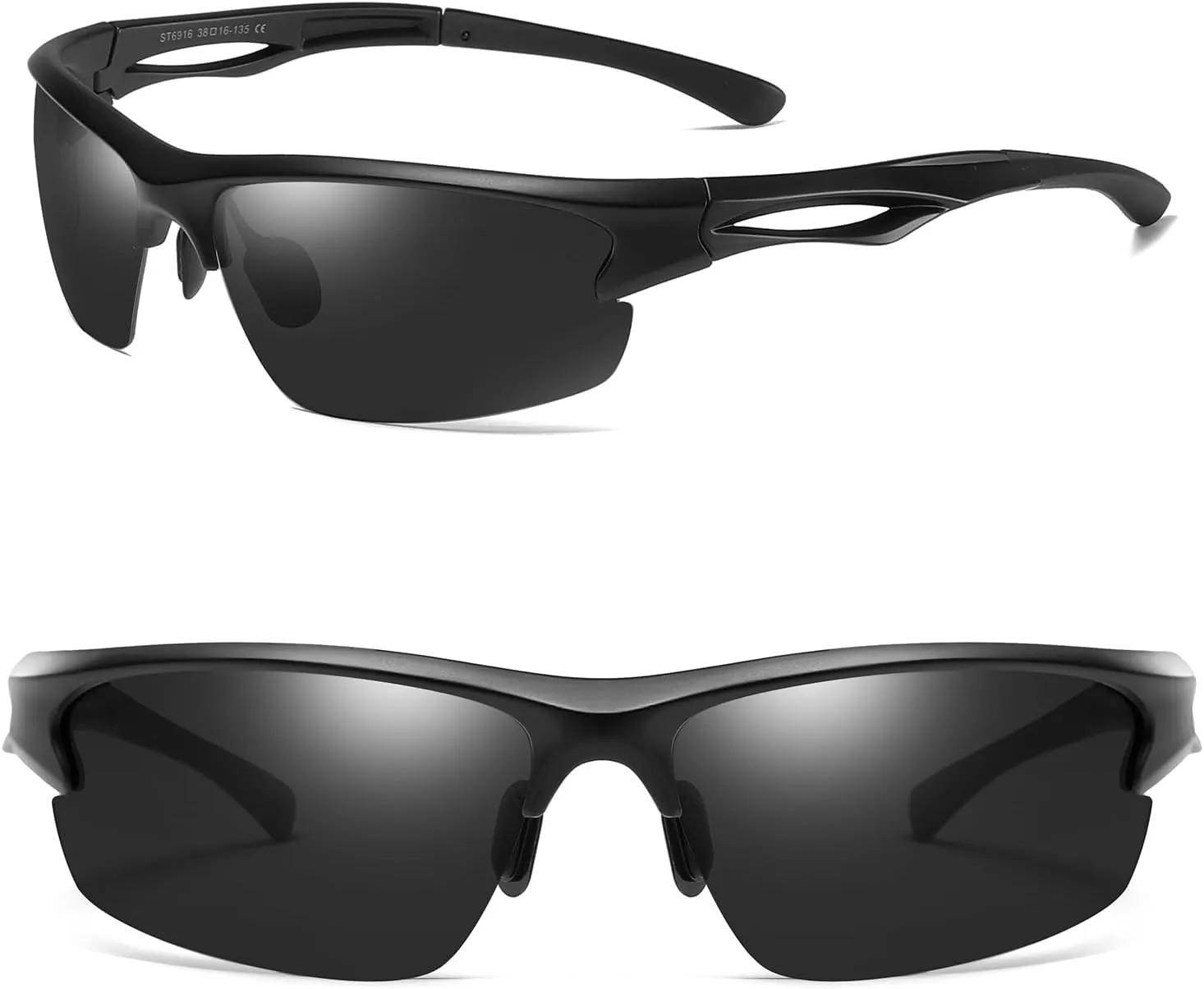 Cycling Sun Glasses Polarized Sports Sunglasses for Men,Wrap Around UV400 Protection for Fishing Driving