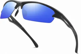 Cycling Sun Glasses Polarized Sports Sunglasses for Men,Wrap Around UV400 Protection for Fishing Driving
