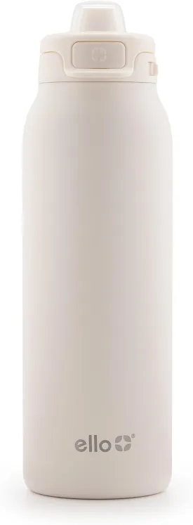 Ello Pop & Fill Stainless Steel Water Bottle with Quick Fill Technology, Double Walled Vacuum Insulated Metal, Leak Proof Locking Lid, Sip & Chug, BPA Free, Holiday Gift for Him Her, 22oz, 32oz, 40oz
