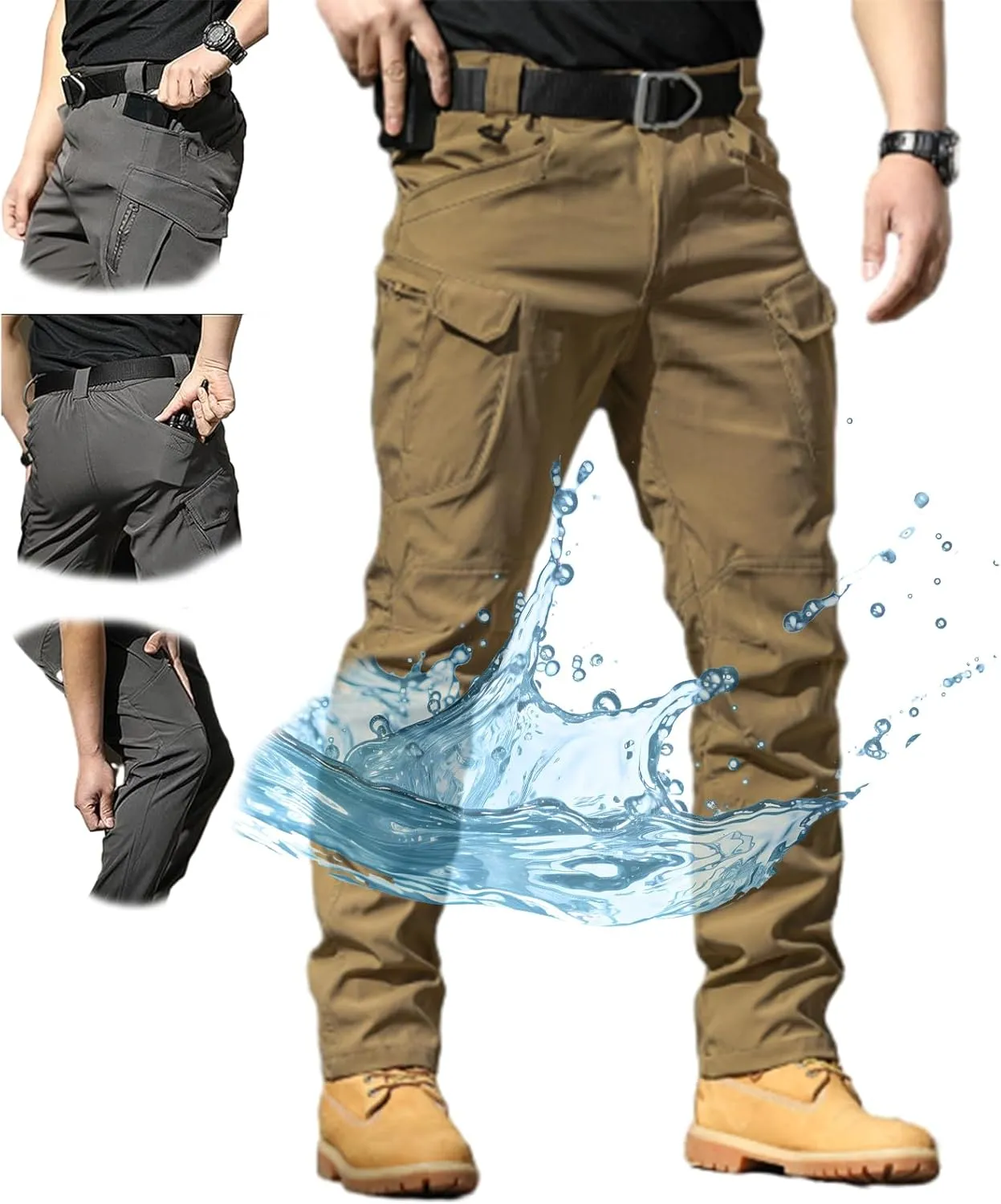 Flexcamo - Tactical Waterproof Pants, Flex Camo Cargo Pants for Men,Mens Cargo Pants Water