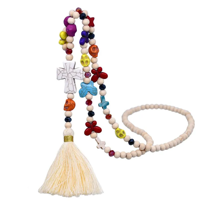 Handmade Long Tassel Beaded Statement Necklaces