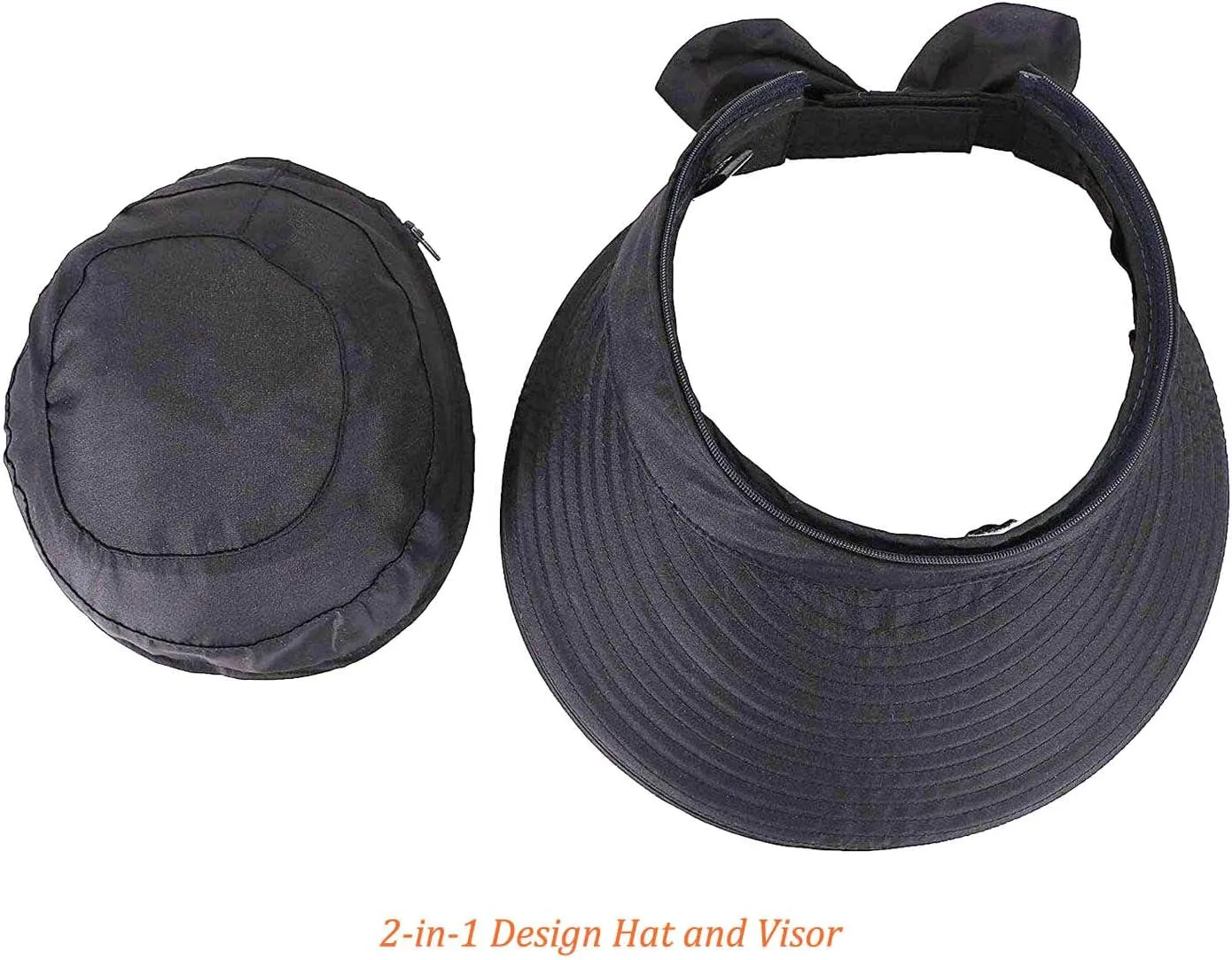 HINDAWI Sun Hats for Women with UV Protection Wide Brim Sun Hat Visor Summer Beach Outdoor Foldable Womens Cap