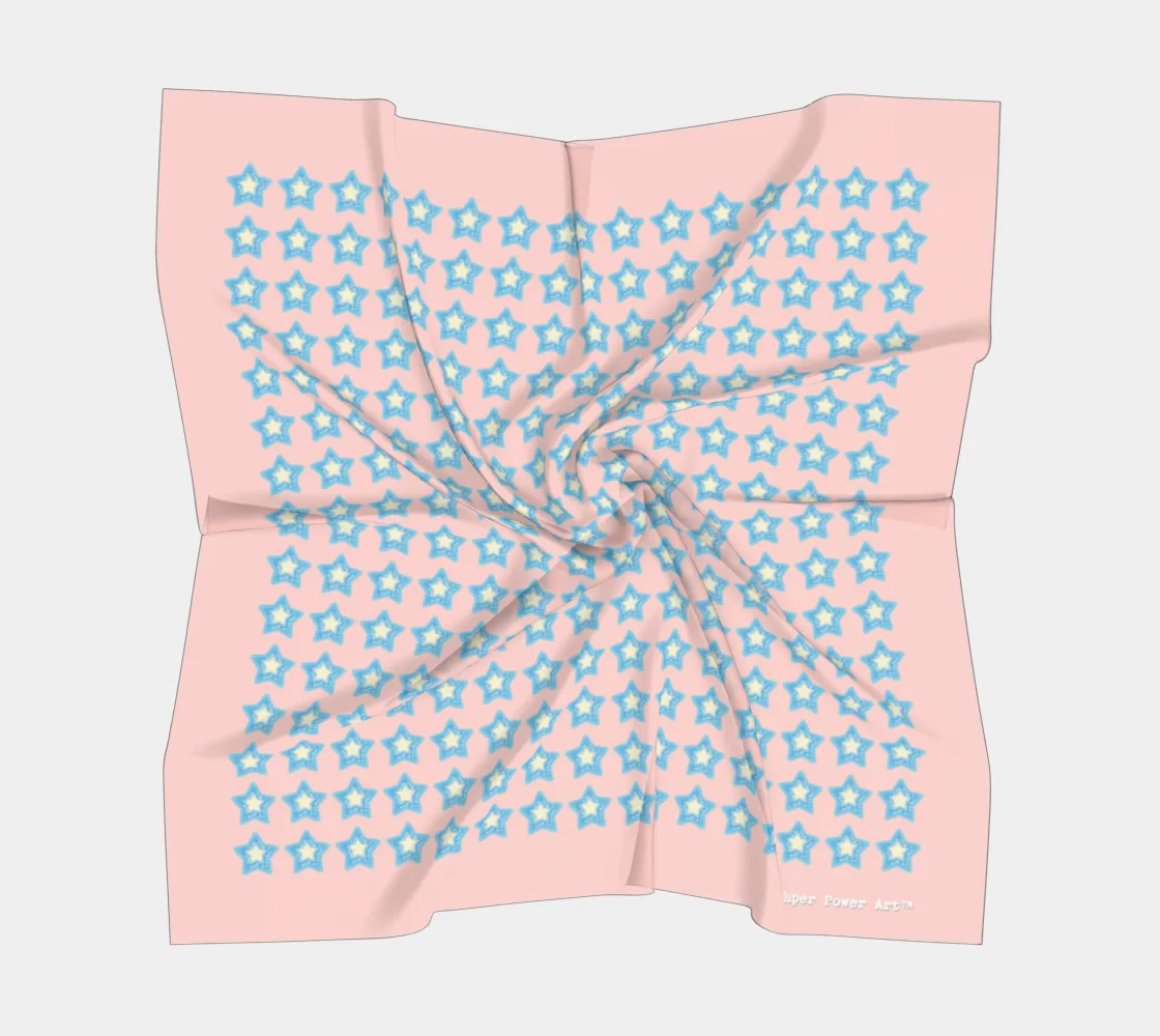 Insook Hwang's Art_Scarves_Little stars_peach#1