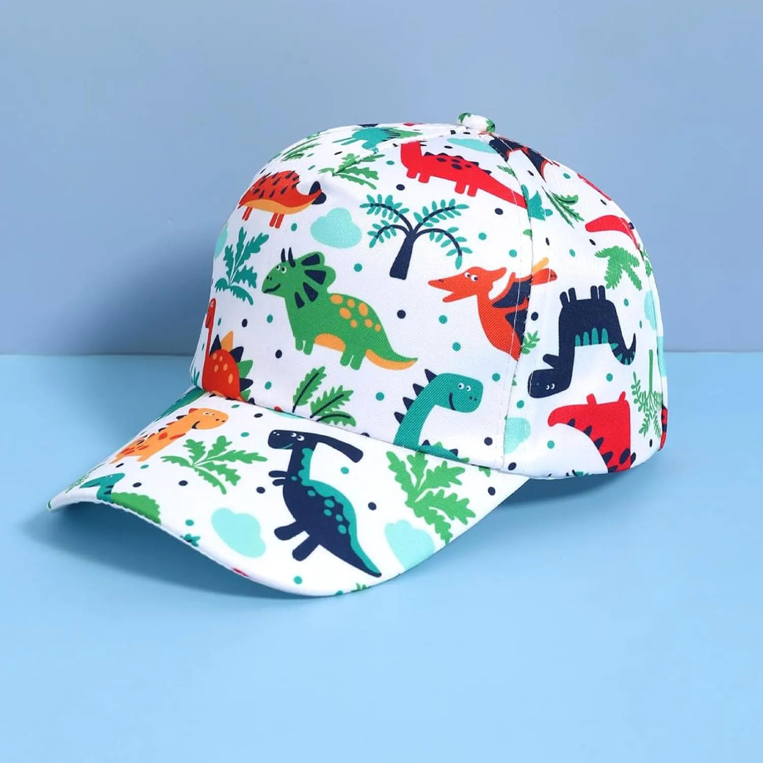 Julerwoo Kids Dinosaur & Shark Baseball Cap Fun Graphic Prints Adjustable Cap Sun Hats