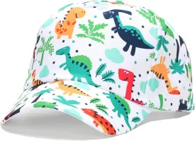 Julerwoo Kids Dinosaur & Shark Baseball Cap Fun Graphic Prints Adjustable Cap Sun Hats