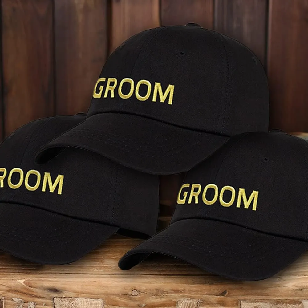 LADY&HOME Bachelor/Bachelorette Party Baseball Hats Set, Embroidered Adjustable Cotton Truck Caps