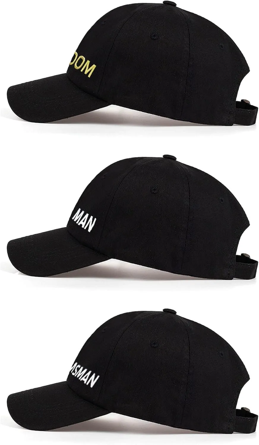 LADY&HOME Bachelor/Bachelorette Party Baseball Hats Set, Embroidered Adjustable Cotton Truck Caps