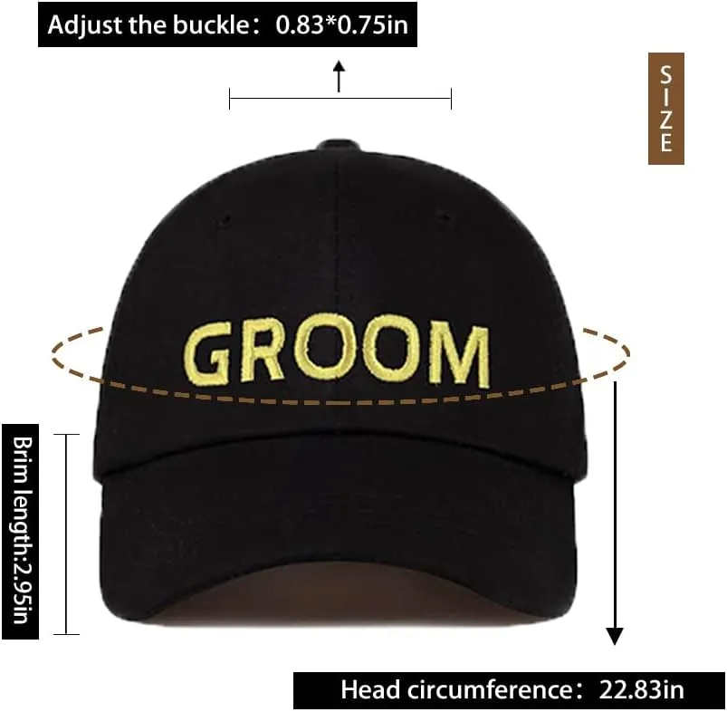 LADY&HOME Bachelor/Bachelorette Party Baseball Hats Set, Embroidered Adjustable Cotton Truck Caps