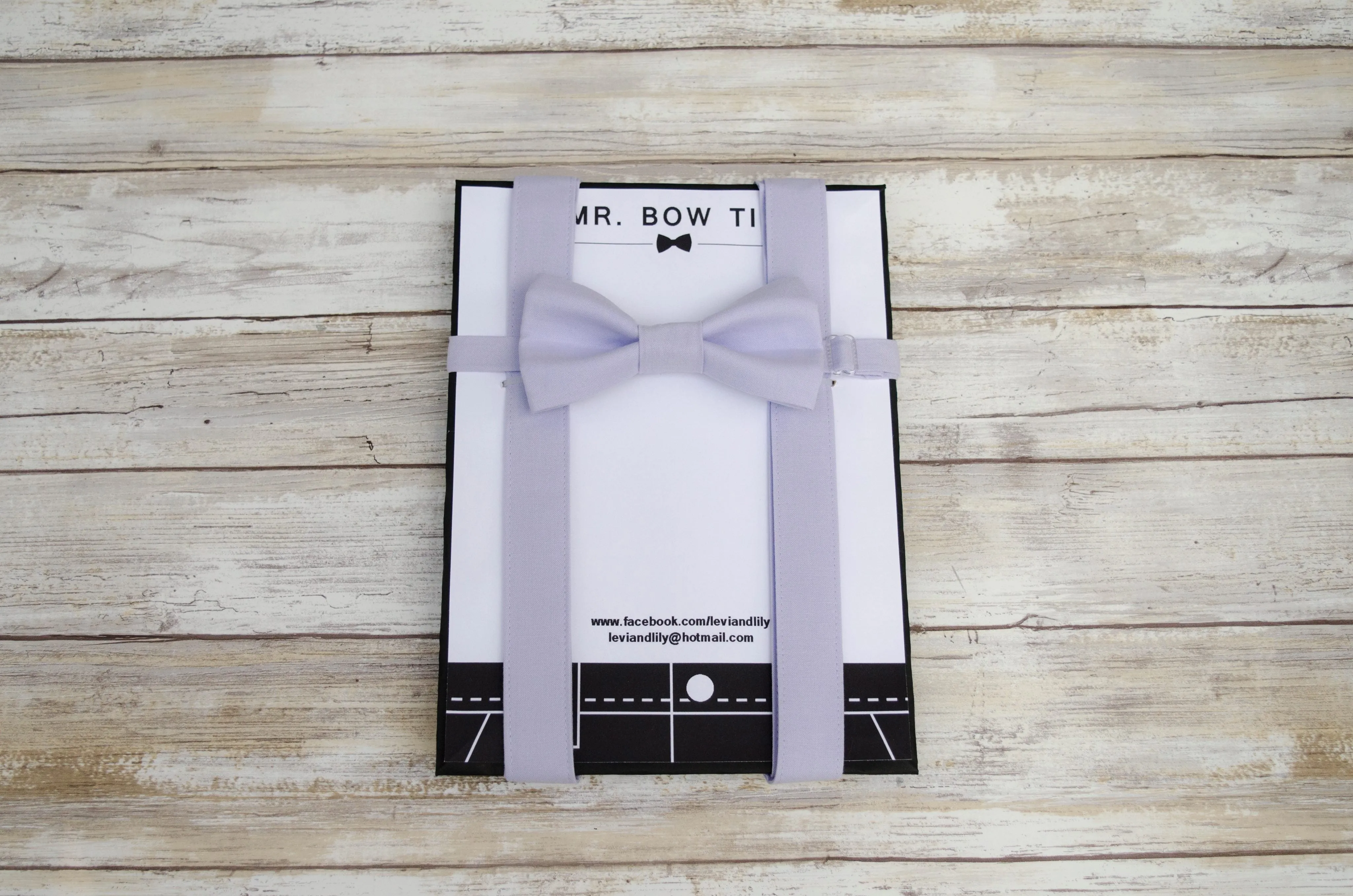 Light Lavender Bow Tie and/or Suspenders (33)