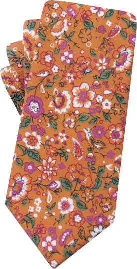 Mantieqingway Men's Cotton Floral Neck Tie 2.56'' Printed Skinny Tie