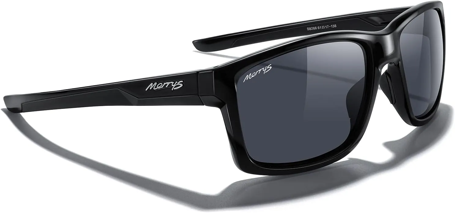 MERRY'S Sports Polarized Sunglasses For Men Women Cycling Running Driving Golf Fishing UV400 Protection S9266