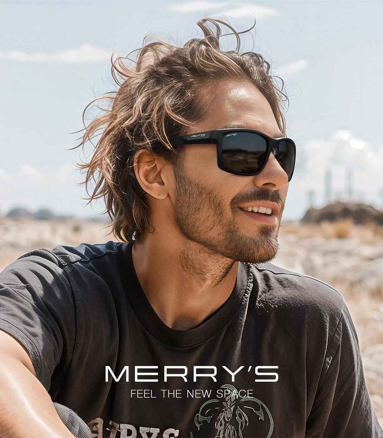 MERRY'S Sports Polarized Sunglasses For Men Women Cycling Running Driving Golf Fishing UV400 Protection S9266