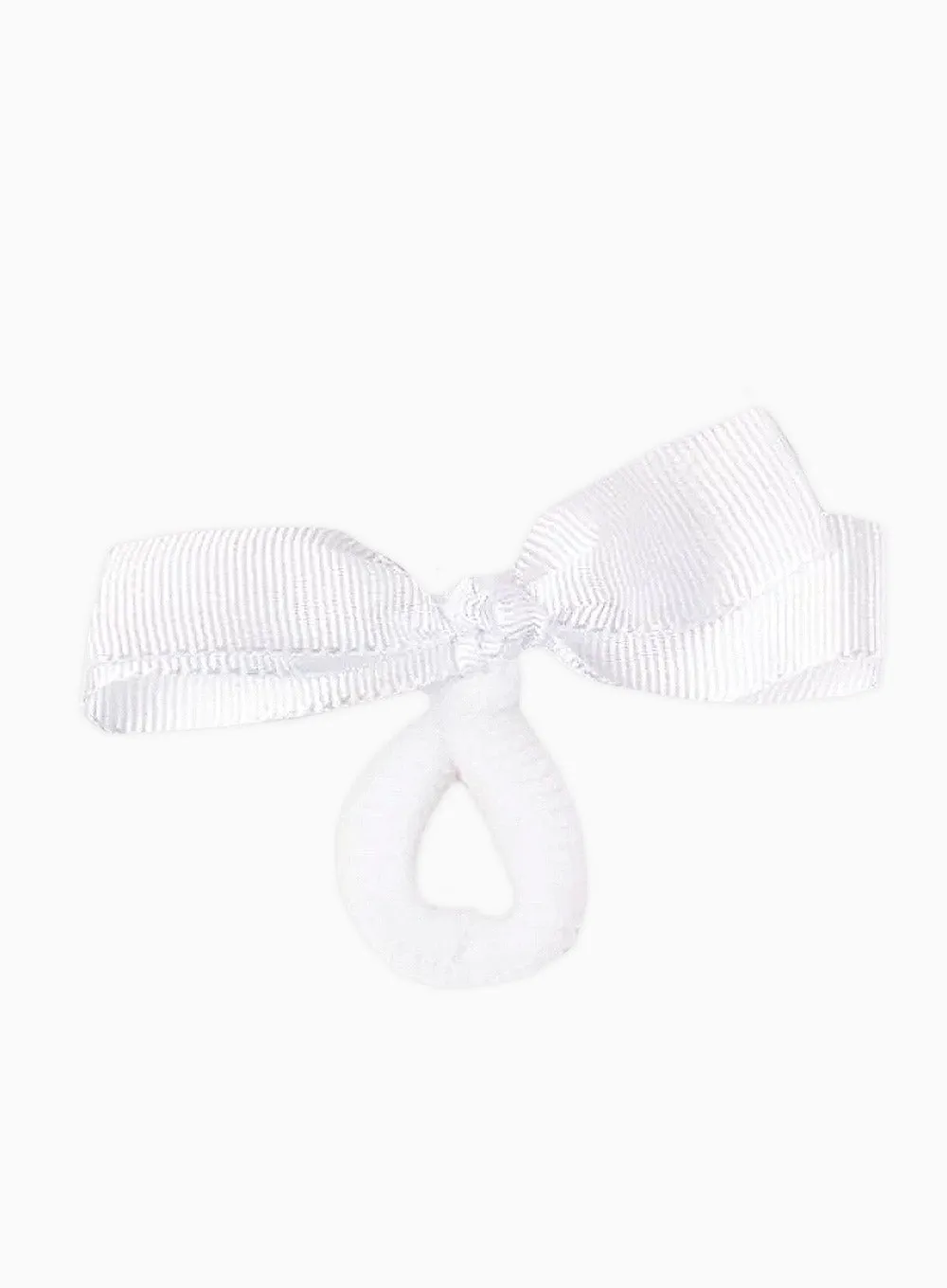 Mini Bow Hair Bobbles in White