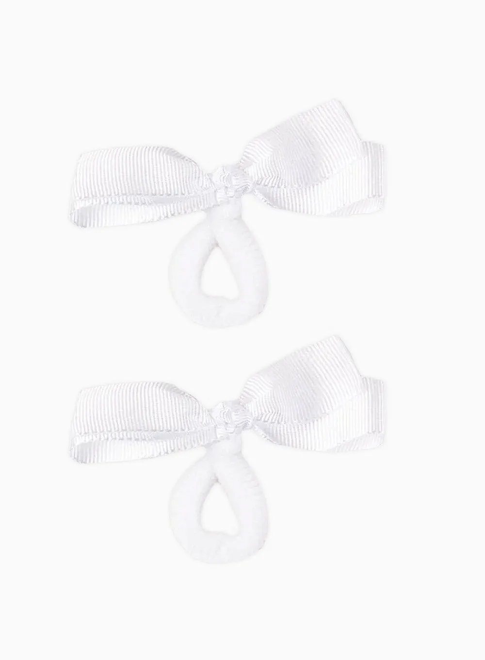 Mini Bow Hair Bobbles in White