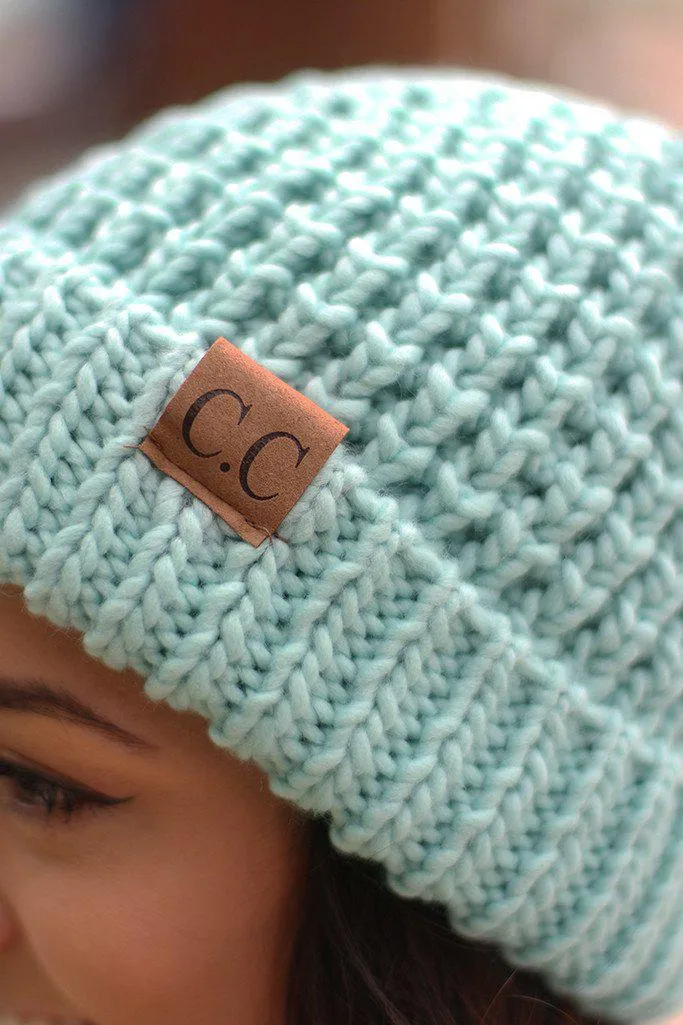 Mint Heavy Stitch Beanie