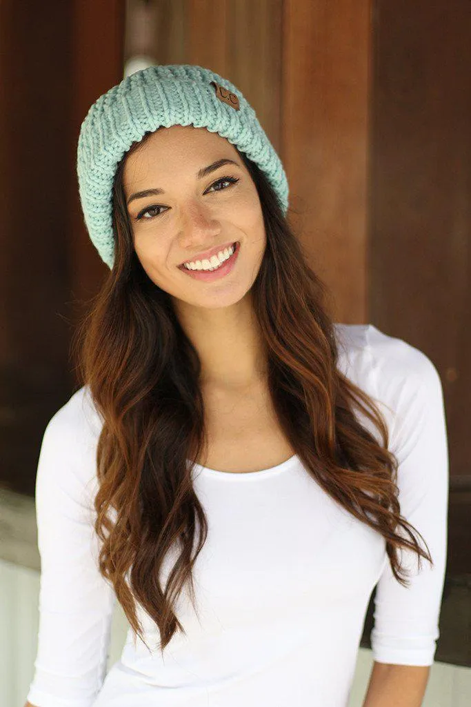 Mint Heavy Stitch Beanie