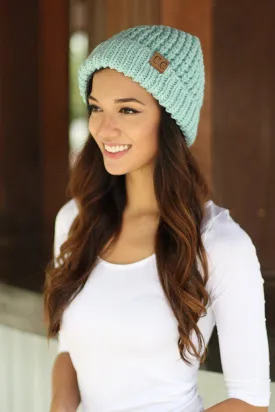 Mint Heavy Stitch Beanie