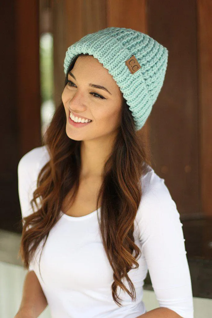 Mint Heavy Stitch Beanie