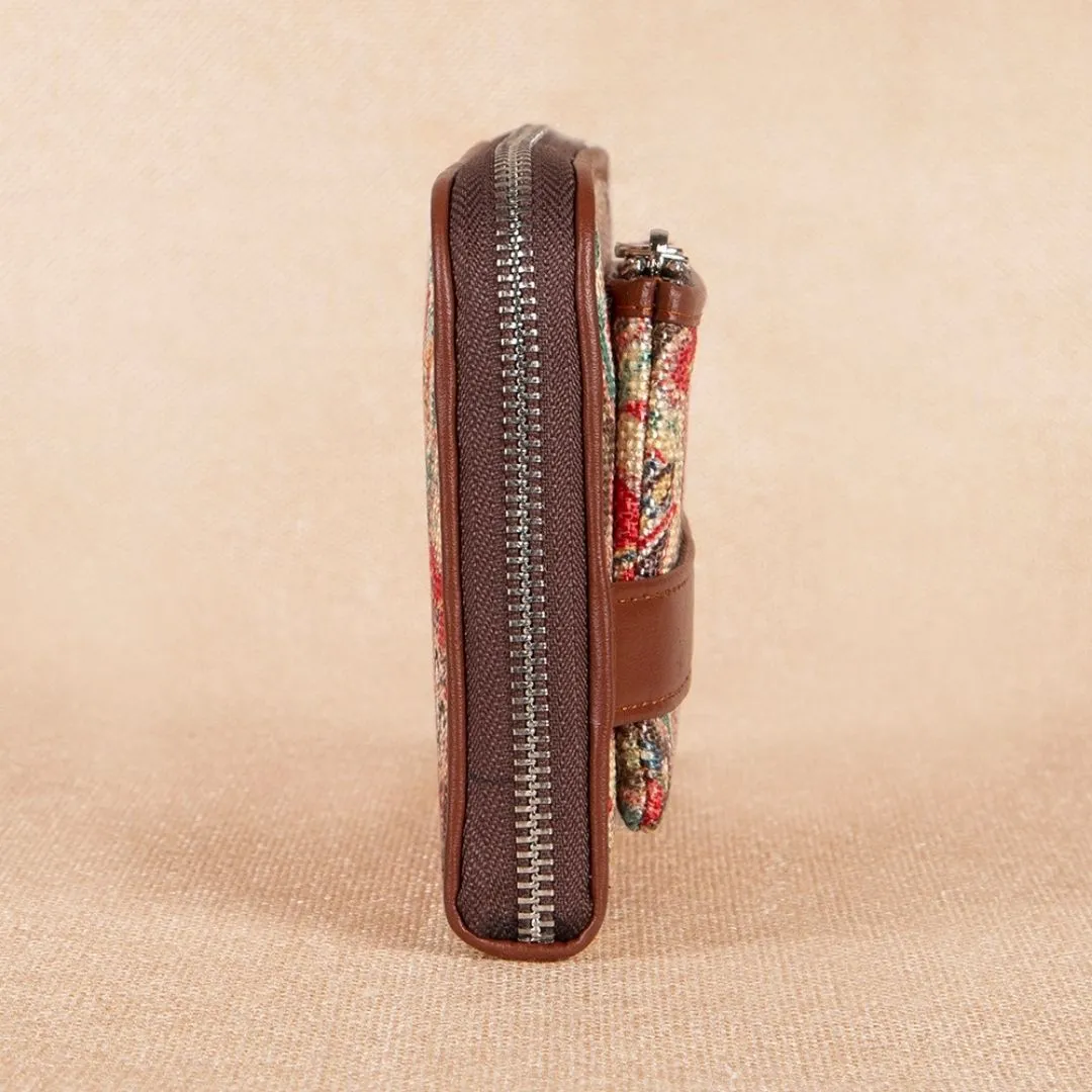 Mughal Art Multicolor Classic Zipper Metal Wallet