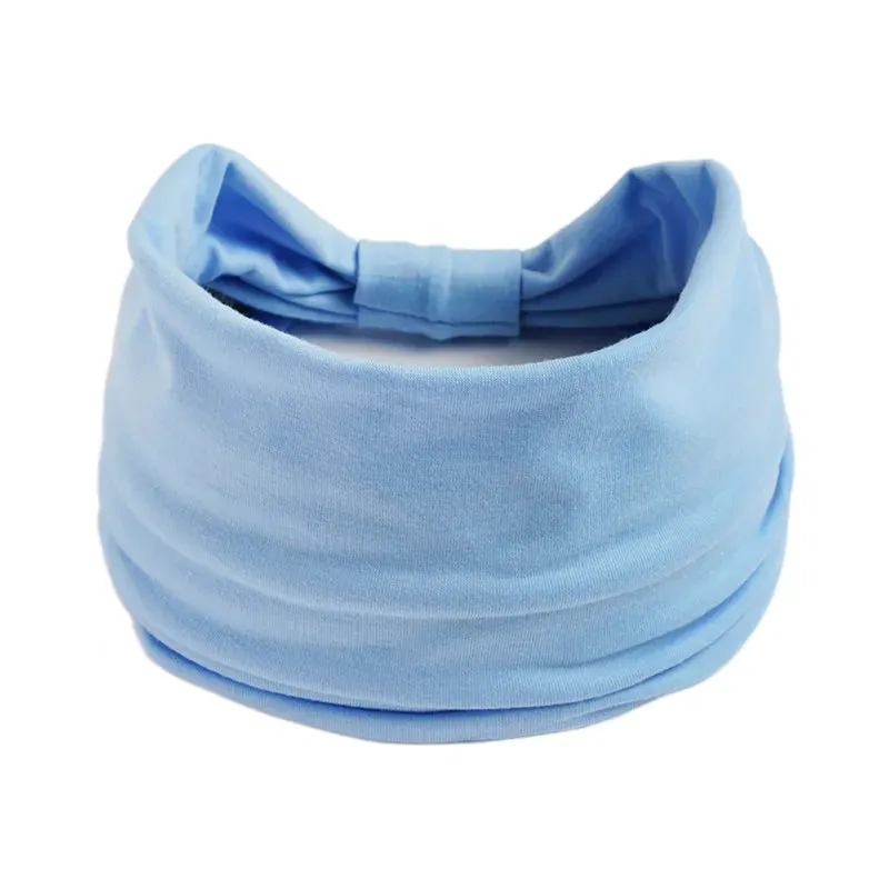 New Boho Solid Color Wide Headbands